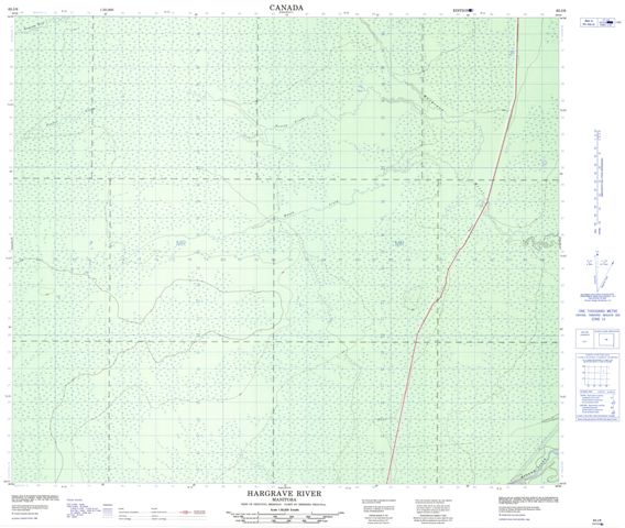 Hargrave River Topographic Paper Map 063J06 at 1:50,000 scale