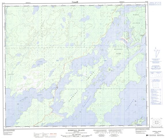 Horsfall Island Topographic Paper Map 063J08 at 1:50,000 scale