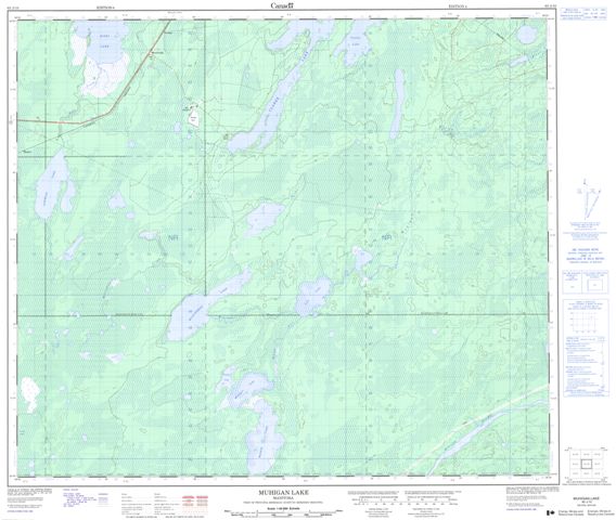 Muhigan Lake Topographic Paper Map 063J10 at 1:50,000 scale