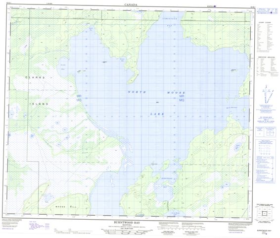 Burntwood Bay Topographic Paper Map 063K01 at 1:50,000 scale