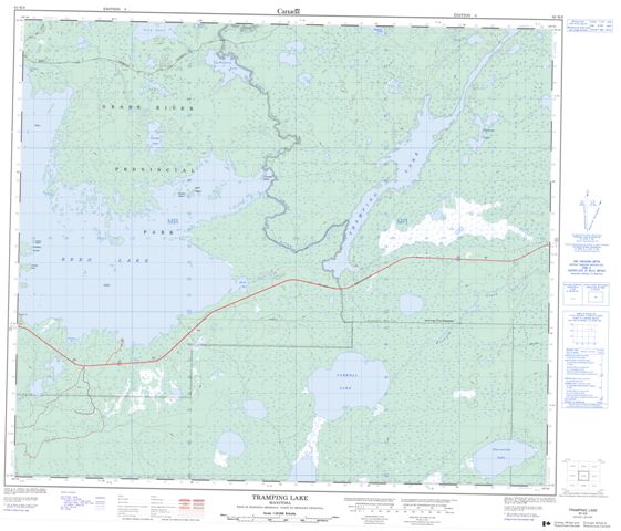 Tramping Lake Topographic Paper Map 063K09 at 1:50,000 scale
