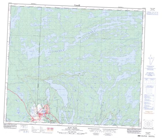 Flin Flon Topographic Paper Map 063K13 at 1:50,000 scale