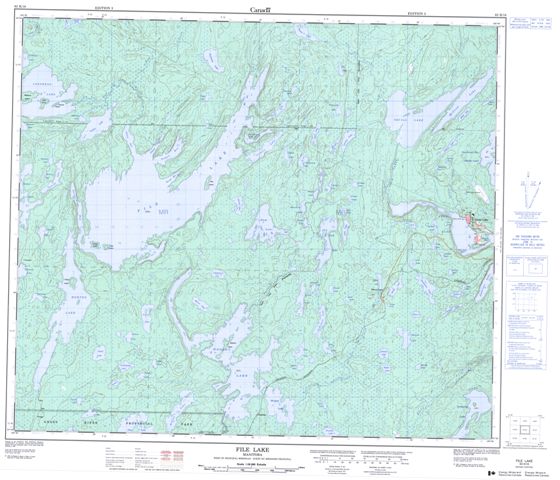 File Lake Topographic Paper Map 063K16 at 1:50,000 scale