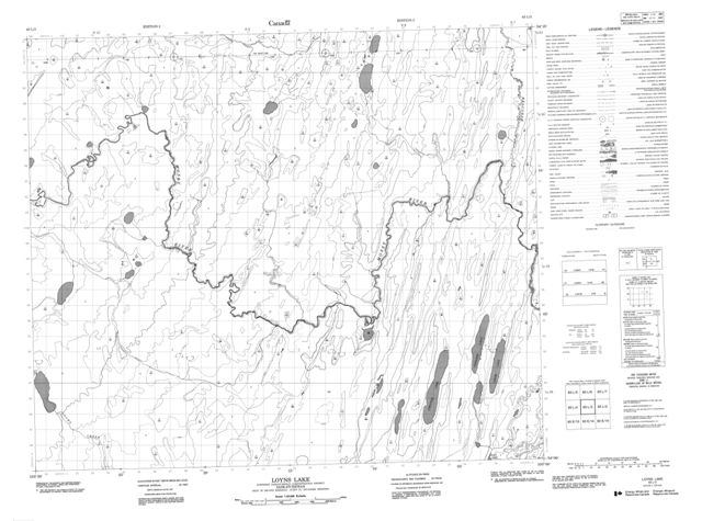 Loyns Lake Topographic Paper Map 063L03 at 1:50,000 scale