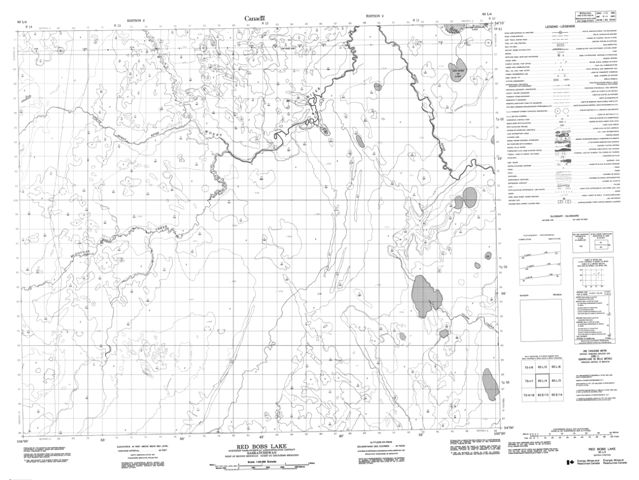 Red Bobs Lake Topographic Paper Map 063L04 at 1:50,000 scale