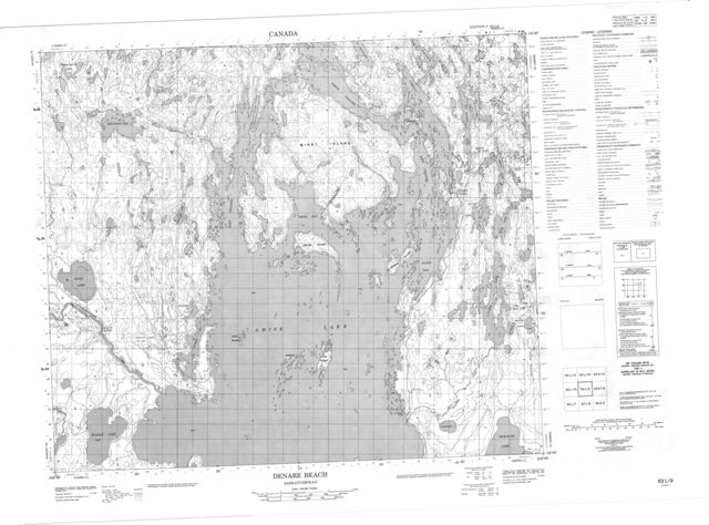 Denare Beach Topographic Paper Map 063L09 at 1:50,000 scale