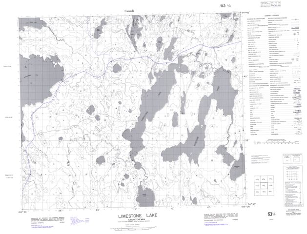 Limestone Lake Topographic Paper Map 063L11 at 1:50,000 scale