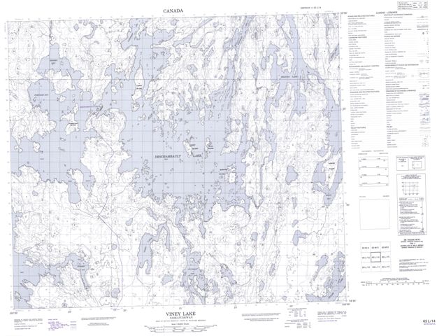 Viney Lake Topographic Paper Map 063L14 at 1:50,000 scale