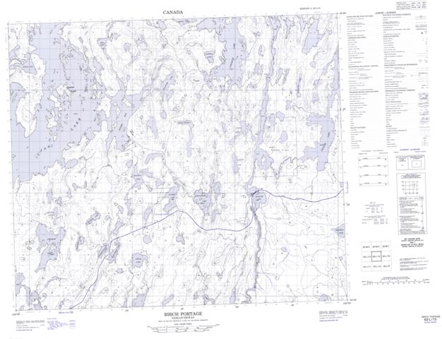 Birch Portage Topographic Paper Map 063L15 at 1:50,000 scale
