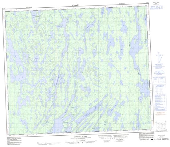 Attitti Lake Topographic Paper Map 063M01 at 1:50,000 scale