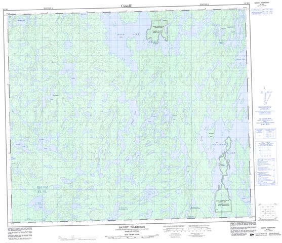 Sandy Narrows Topographic Paper Map 063M03 at 1:50,000 scale