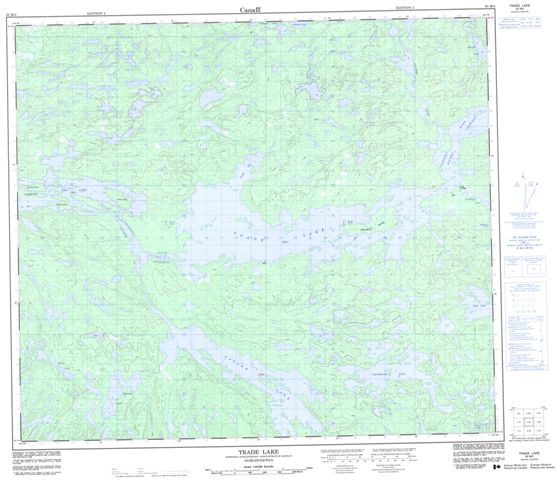 Trade Lake Topographic Paper Map 063M05 at 1:50,000 scale