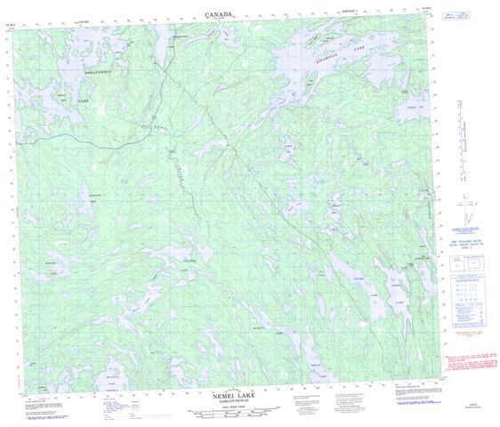 Nemei Lake Topographic Paper Map 063M08 at 1:50,000 scale