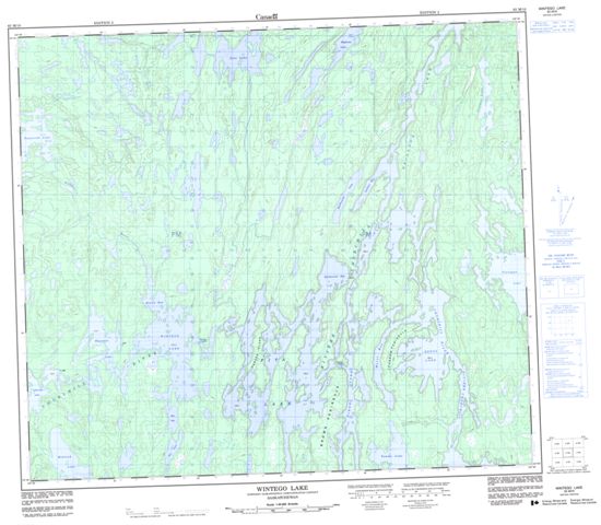 Wintego Lake Topographic Paper Map 063M10 at 1:50,000 scale