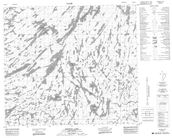 Rothnie  Lake Topographic Paper Map 063M13 at 1:50,000 scale