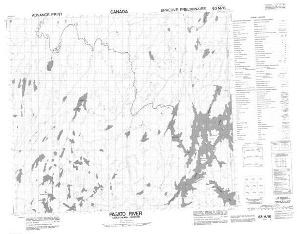 Pagato River Topographic Paper Map 063M16 at 1:50,000 scale