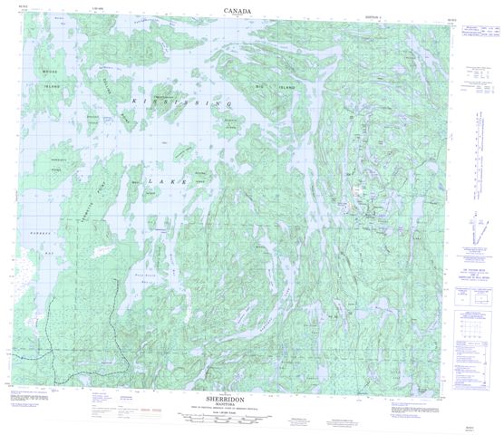 Sherridon Topographic Paper Map 063N03 at 1:50,000 scale