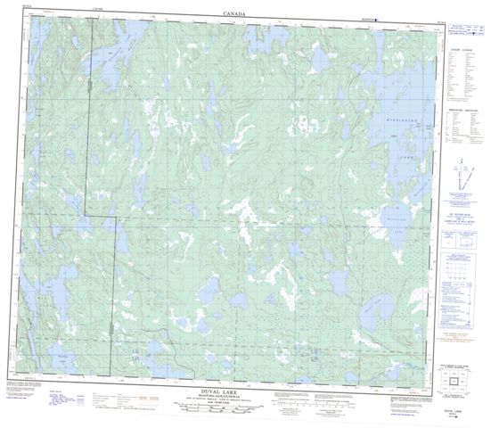 Duval Lake Topographic Paper Map 063N04 at 1:50,000 scale