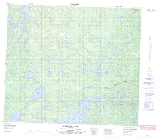 Lamont Lake Topographic Paper Map 063N06 at 1:50,000 scale