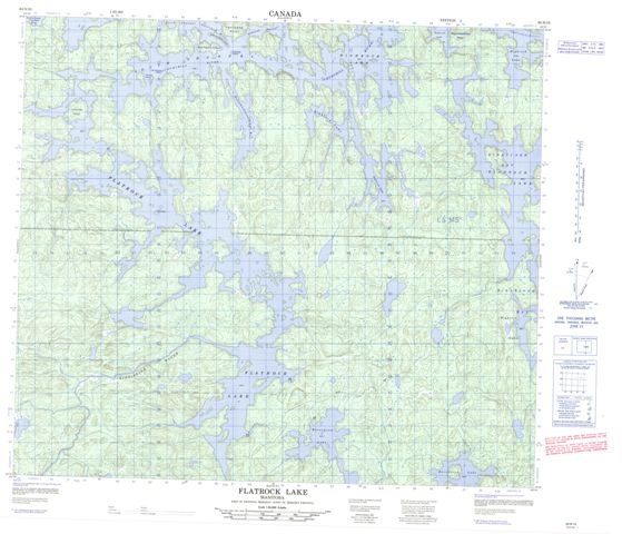 Flatrock Lake Topographic Paper Map 063N10 at 1:50,000 scale