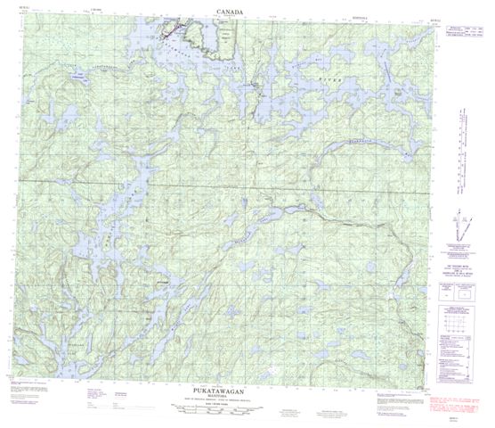 Pukatawagan Topographic Paper Map 063N11 at 1:50,000 scale