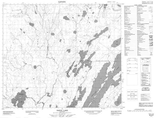 Pistol Lake Topographic Paper Map 063O02 at 1:50,000 scale