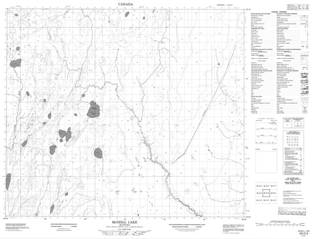 Mcneill Lake Topographic Paper Map 063O03 at 1:50,000 scale