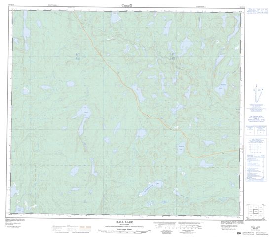 Hall Lake Topographic Paper Map 063O13 at 1:50,000 scale