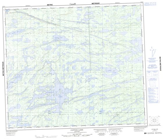 Cotton Lake Topographic Paper Map 063P02 at 1:50,000 scale