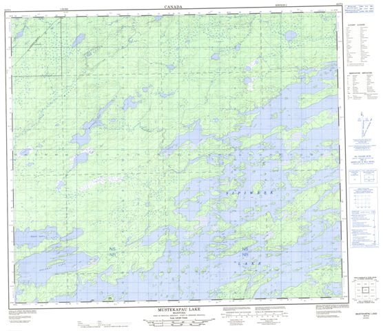 Mustekapau Lake Topographic Paper Map 063P04 at 1:50,000 scale