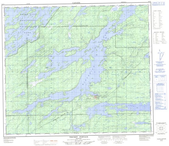 Thicket Portage Topographic Paper Map 063P05 at 1:50,000 scale