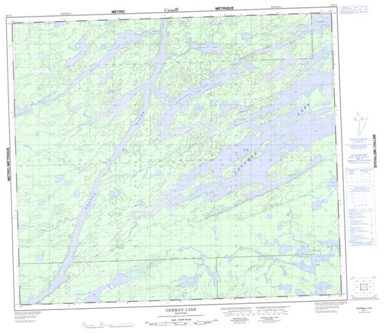 German Lake Topographic Paper Map 063P07 at 1:50,000 scale