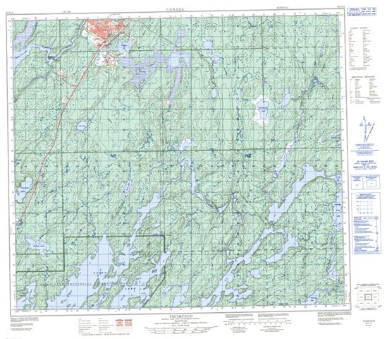 Thompson Topographic Paper Map 063P12 at 1:50,000 scale
