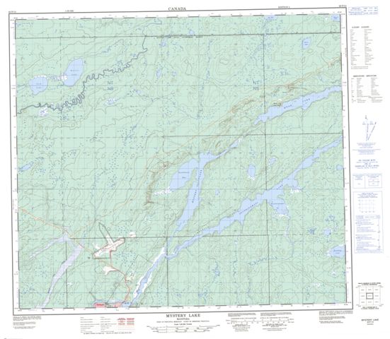 Mystery Lake Topographic Paper Map 063P13 at 1:50,000 scale