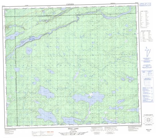 Begg Lake Topographic Paper Map 063P14 at 1:50,000 scale