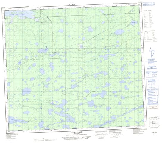 Gunn Lake Topographic Paper Map 063P16 at 1:50,000 scale