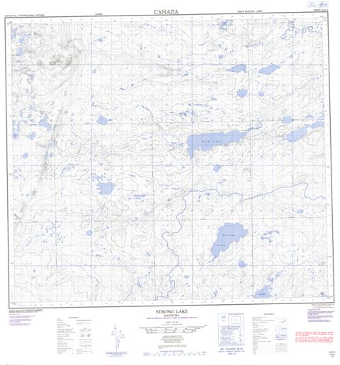 Strong Lake Topographic Paper Map 064A04 at 1:50,000 scale
