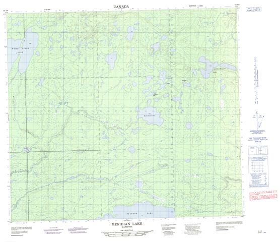 Meridian Lake Topographic Paper Map 064A06 at 1:50,000 scale