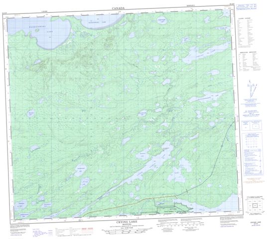 Crying Lake Topographic Paper Map 064A08 at 1:50,000 scale