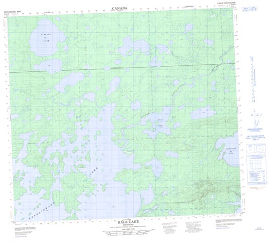 Hale Lake Topographic Paper Map 064A09 at 1:50,000 scale