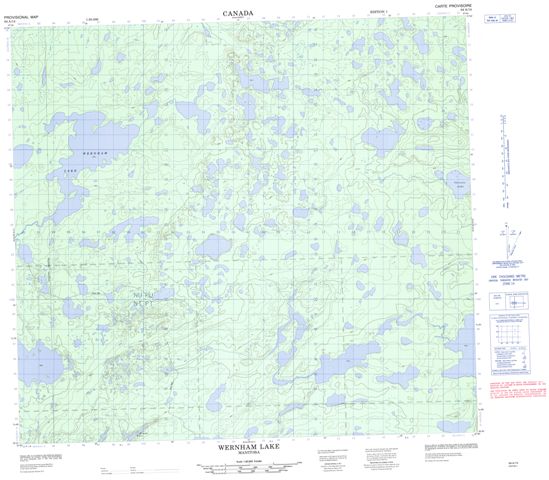Wernham Lake Topographic Paper Map 064A14 at 1:50,000 scale
