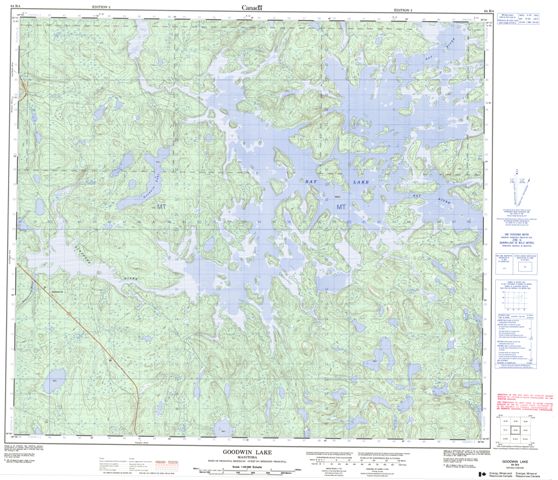 Goodwin Lake Topographic Paper Map 064B04 at 1:50,000 scale