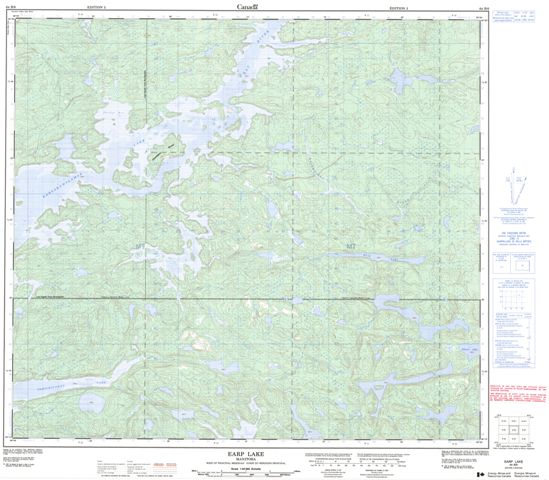 Earp Lake Topographic Paper Map 064B06 at 1:50,000 scale
