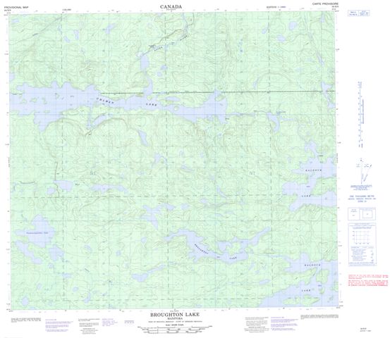 Broughton Lake Topographic Paper Map 064B09 at 1:50,000 scale