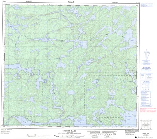 Fraser Lake Topographic Paper Map 064B13 at 1:50,000 scale