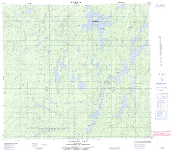 Chapman Lake Topographic Paper Map 064B16 at 1:50,000 scale