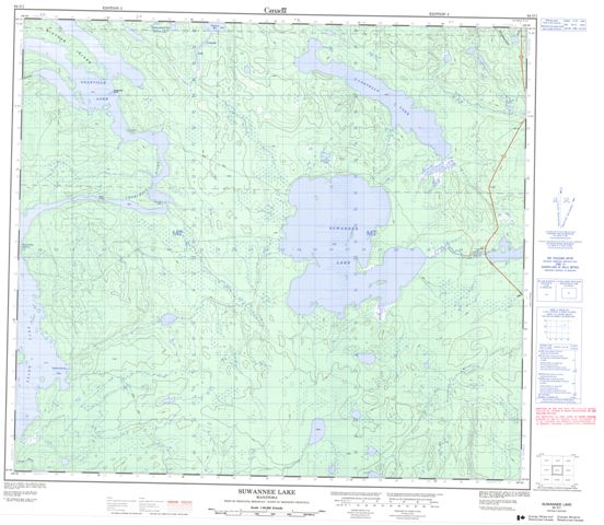 Suwannee Lake Topographic Paper Map 064C01 at 1:50,000 scale