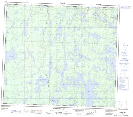 Mcknight Lake Topographic Paper Map 064C03 at 1:50,000 scale