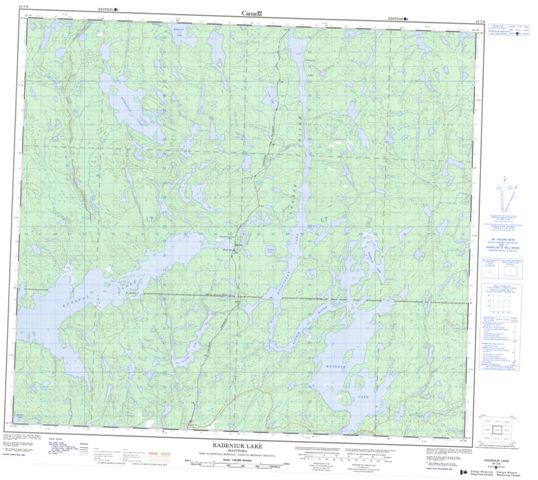 Kadeniuk Lake Topographic Paper Map 064C06 at 1:50,000 scale