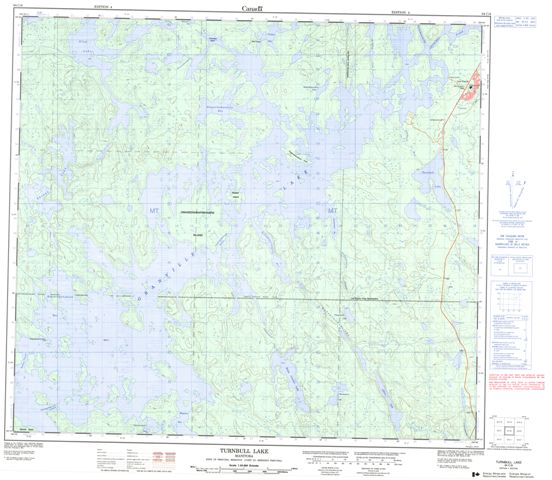 Turnbull Lake Topographic Paper Map 064C08 at 1:50,000 scale